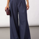 LunaCC Pleat Pant - Navy