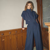 LunaCC Pleat Pant - Navy