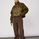 SamiaCC Puffer Mix Jacket - Army