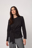 OrianeCC LS Pleat Tie Tee - Black
