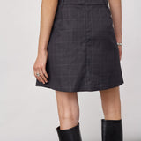 EloraCC Pocket Pleat Mini Skirt - Dark Grey