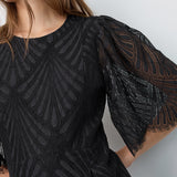46038 LetiCC Lace Maxi Dress - Black