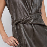 GittCC Pleat Dress - Dark Brown