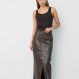 GittCC Asym Floor Skirt - Dark Brown