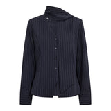 LicaCC Pin Scarf Shirt - Navy