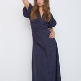 LicaCC Pin Gathering Dress - Navy