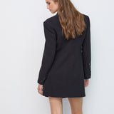VolaCC Pleat Blazer Dress - Black