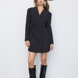 VolaCC Pleat Blazer Dress - Black