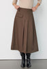 LunaCC Long Skirt - Dusty Army