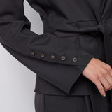 LunaCC Pleat Tie Blouse - Black
