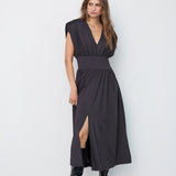 CattiaCC V-Dress - Black