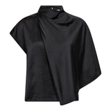 IdunCC Cape SS Blouse - Black