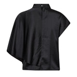 IdunCC Cape SS Blouse - Black