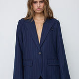 GabieCC Pin Fitted Blazer - Navy