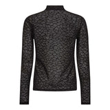 ClyraCC Stone Mesh Roll Neck - Black