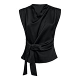 SafiraCC Pleat Top - Black