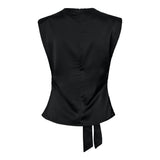 SafiraCC Pleat Top - Black