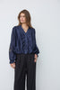 MelinCC Balloon Emb Shirt - Navy