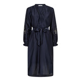 MelinCC Emb Dress - Navy