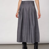 LyviaCC Pleat Pin Skirt - Mid Grey