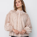 MelinCC Balloon Lace Shirt - Champagne