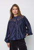 MelinCC Balloon Lace Shirt - Navy