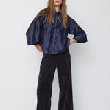 MelinCC Balloon Lace Shirt - Navy