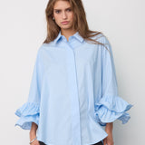 HalenCC Flare Shirt - Sky Blue