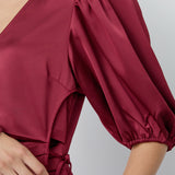 SafiraCC Wrap Dress - Wine Red