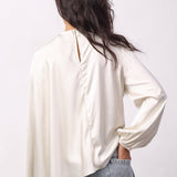 IdunCC Cape LS Blouse - Off-White