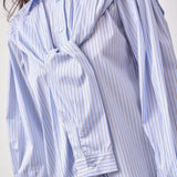 FioraCC Stripe Double Collar Shirt - Pale Blue