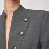 PriscillaCC Officer Jacket - Mid Grey