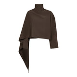 MelvaCC Cape Shirt - Brown