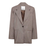 MidaCC Check Power Blazer - Bone - Brown