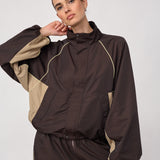 AloraCC Block Jacket - Dark Brown