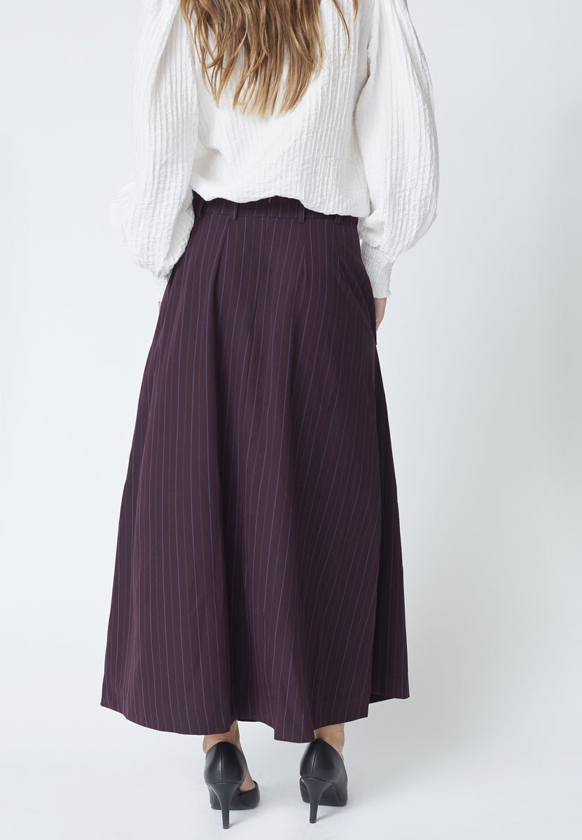 AnyaCC Trinny Pleat Skirt - Plum - Co'couture