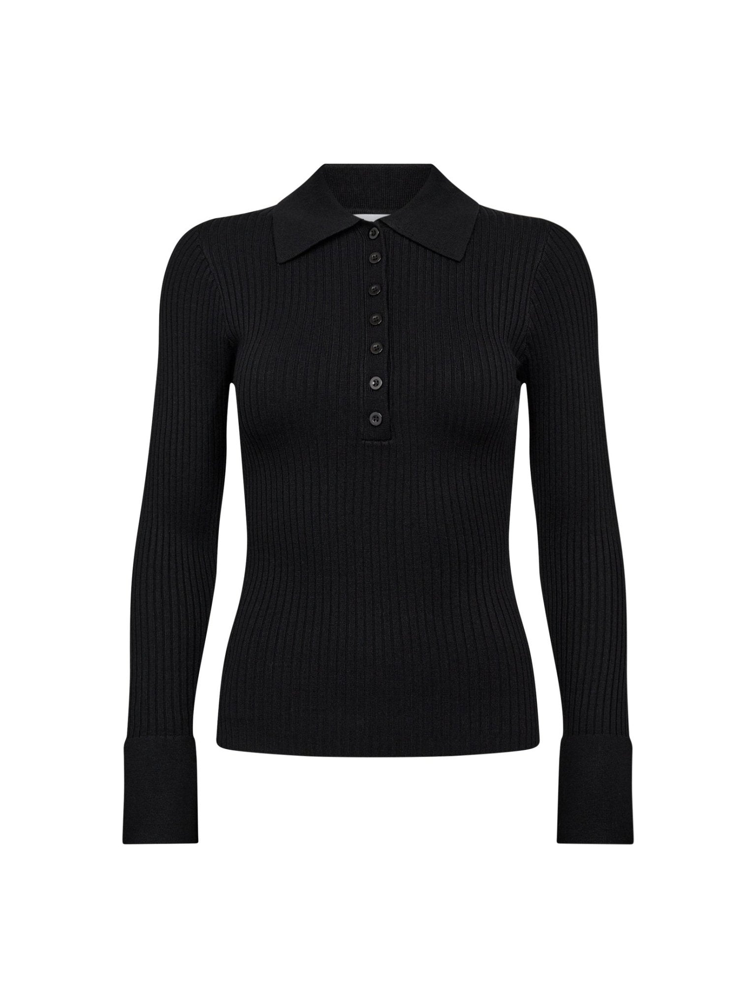 BonnyCC Polo LS Knit - Black - Co'couture