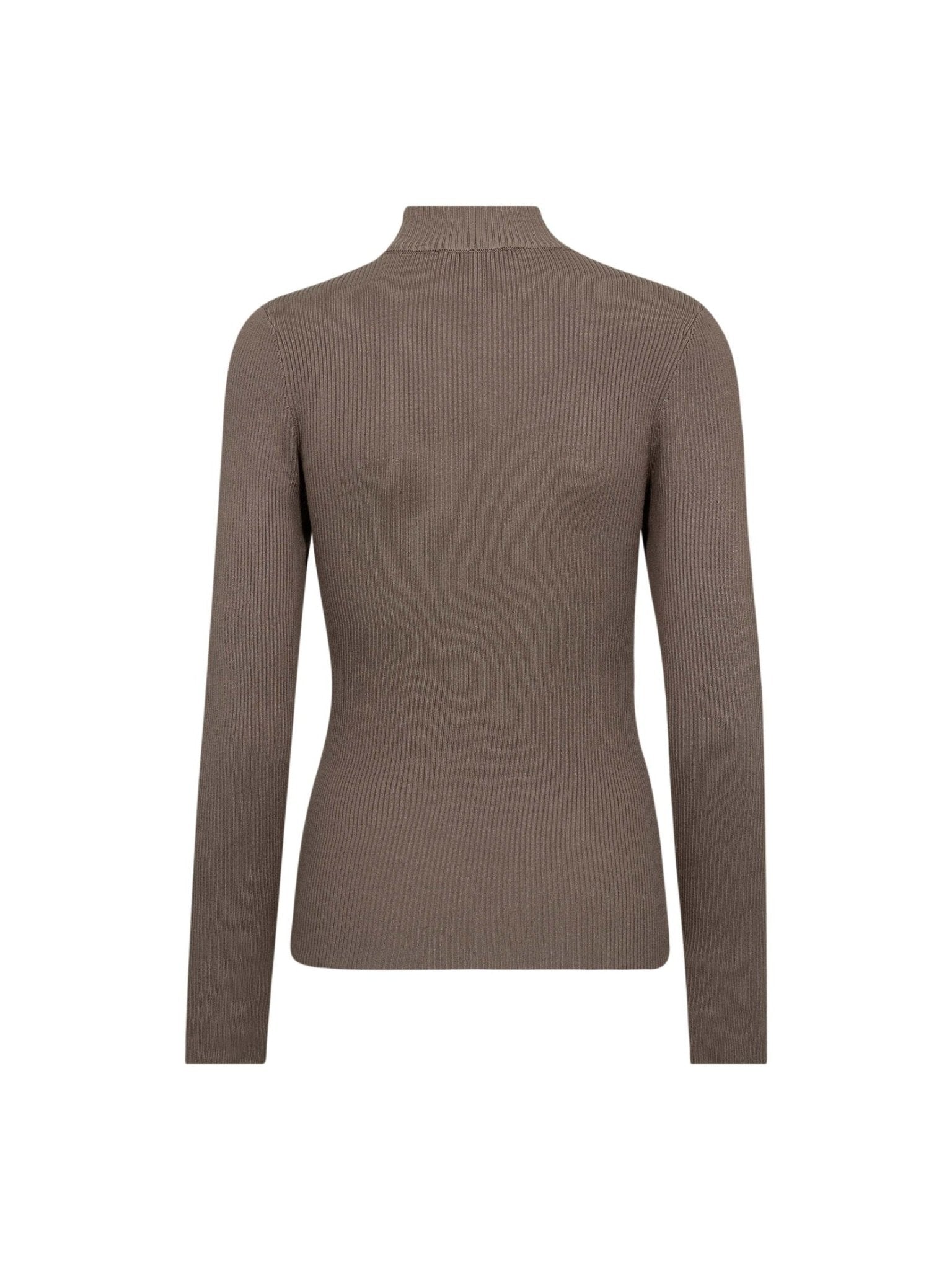 BonnyCC Rib Zip Turtle Knit*OU - Walnut - Co'couture