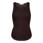 ClaireCC Rib Tank Top - Dark Brown - Co'couture