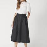 CottonCC Crisp Midi Skirt - Black - Co'couture