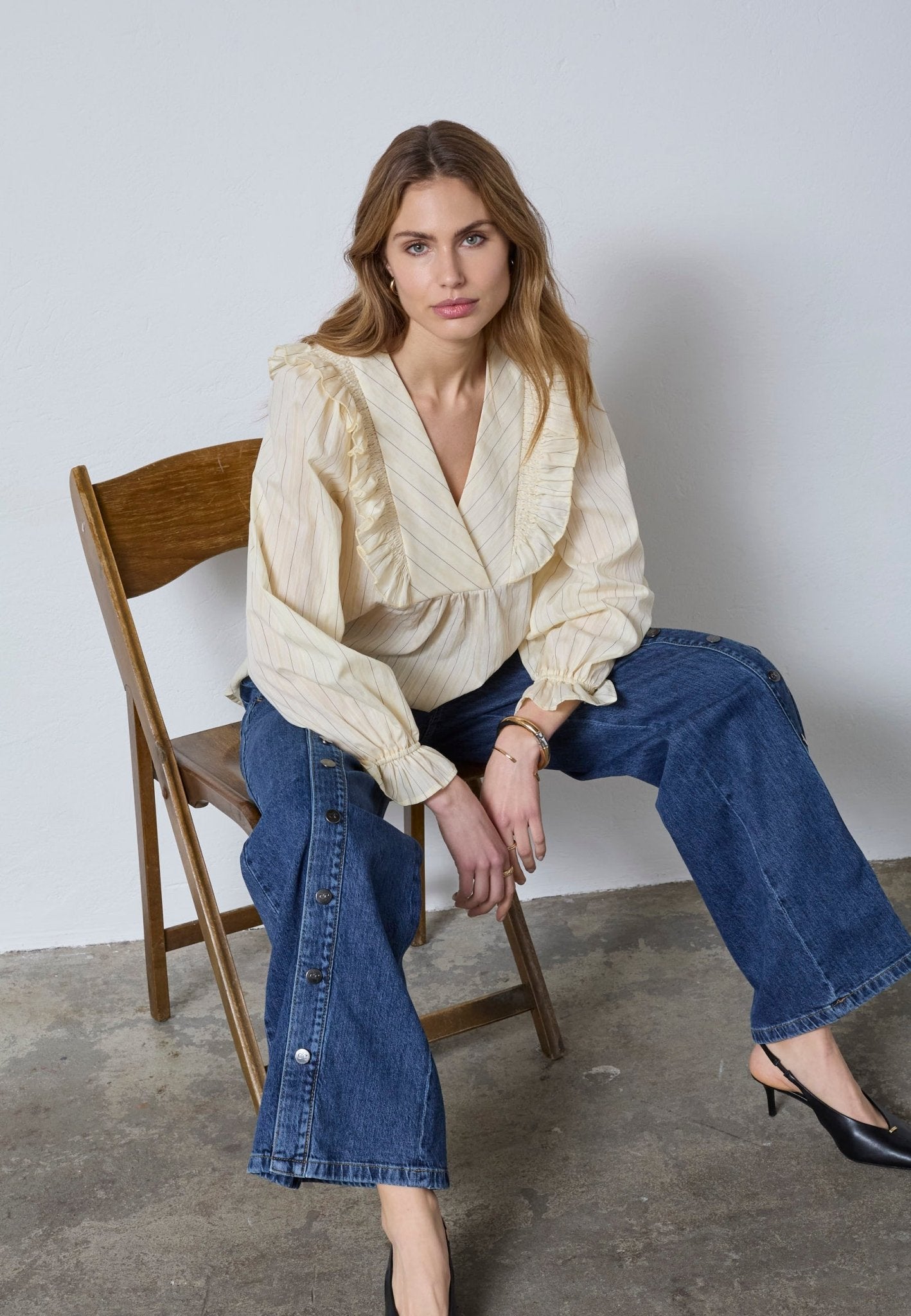 DaraCC Smock Blouse - PaleYellow - Co'couture