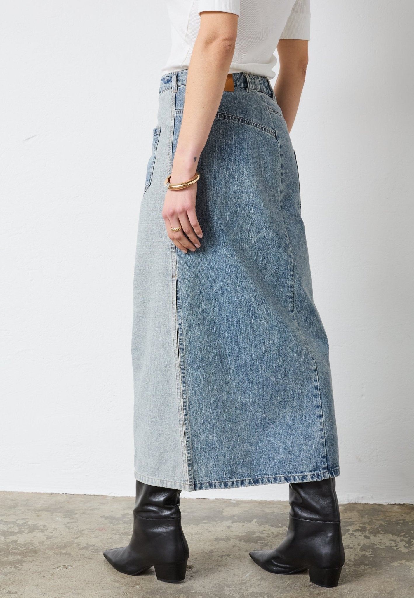 DeniceCC Denim Mix Skirt - Denim blue - Co'couture