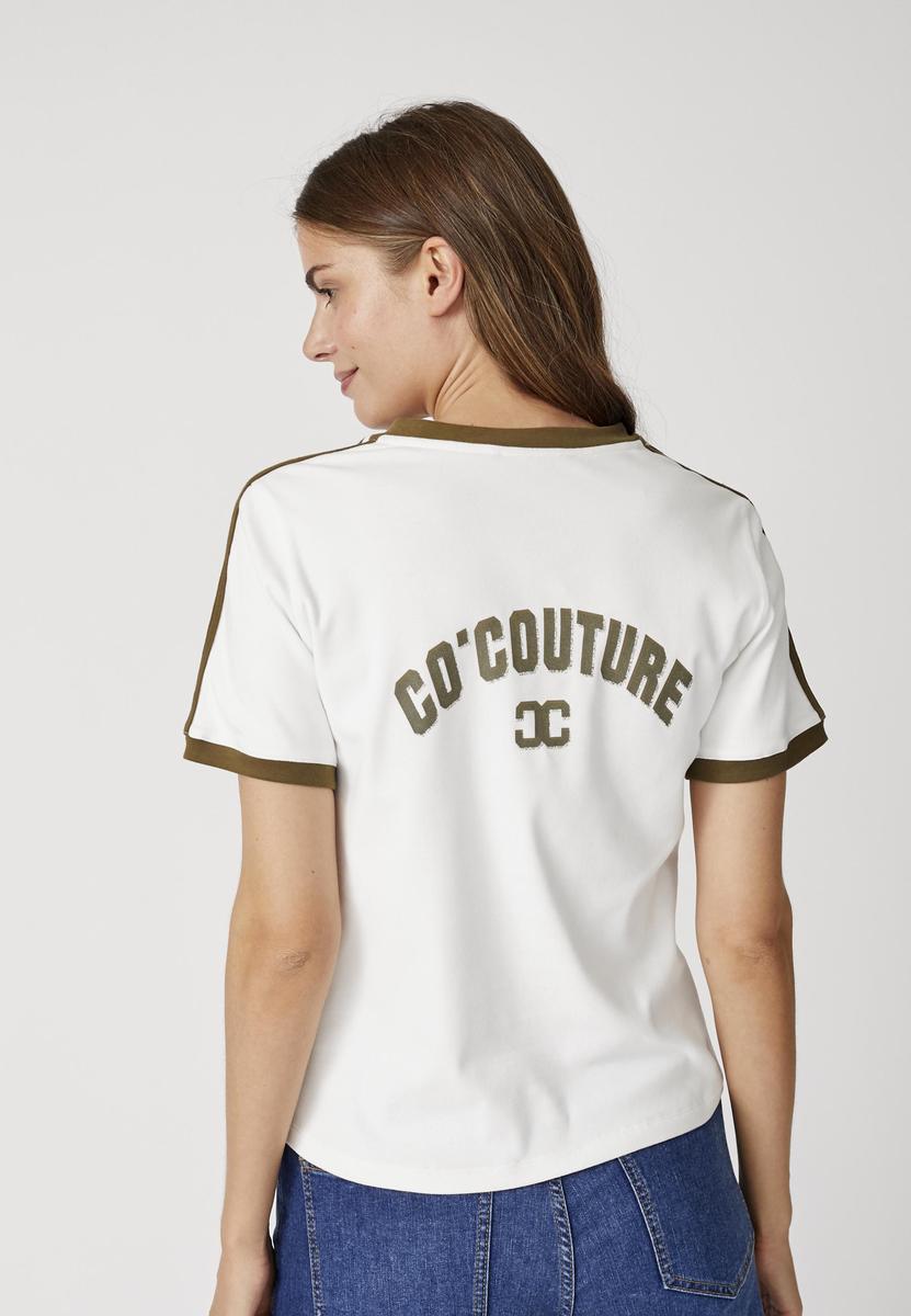 EdgeCC Stripe V - Tee - OffWhite Military Olive - Co'couture