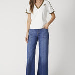 EdgeCC Stripe V - Tee - OffWhite Military Olive - Co'couture