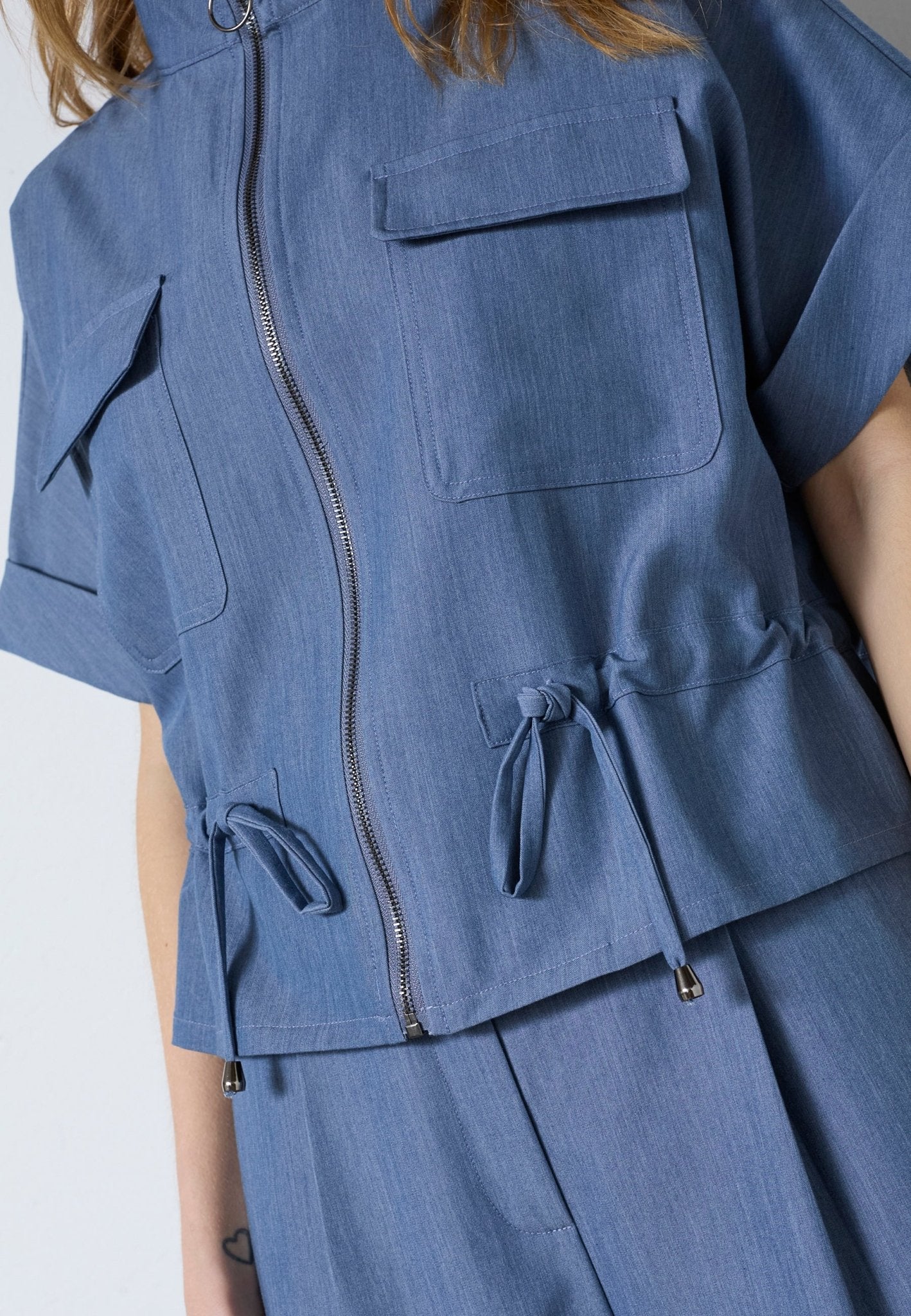 EllyCC Vest - Dusty Blue - Co'couture