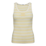 GrannyCC Rib Emb. Tank Top - OffWhite/Pastel Yellow - Co'couture