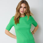 GrannyCC Rib SS O - Tee - Green - Co'couture