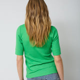 GrannyCC Rib SS O - Tee - Green - Co'couture