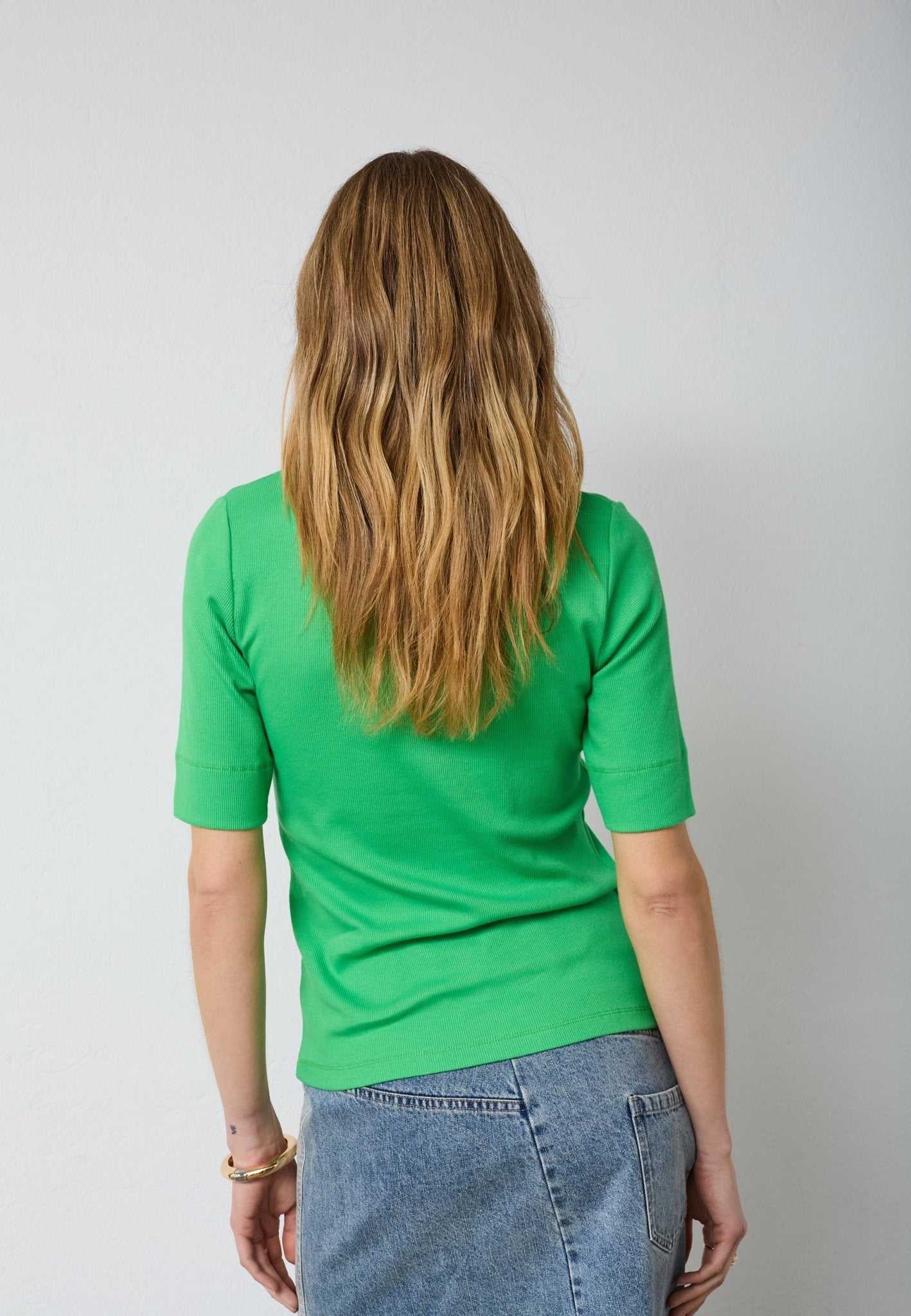 GrannyCC Rib SS O - Tee - Green - Co'couture