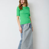 GrannyCC Rib SS O - Tee - Green - Co'couture